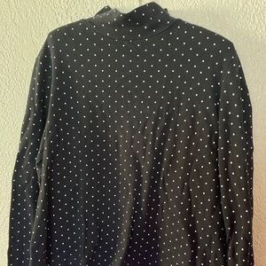 Polk be a dot mock turtle neck